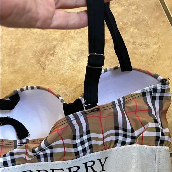 Burberry Checkered bikini bathing suit Set nwt plaid design M/L - Picture 3 of 6